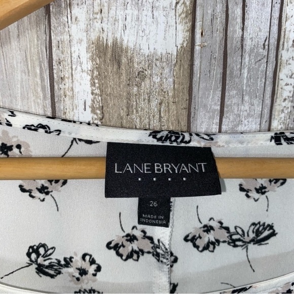 Lane Bryant White Sheer Floral Blouse - Picture 5 of 6